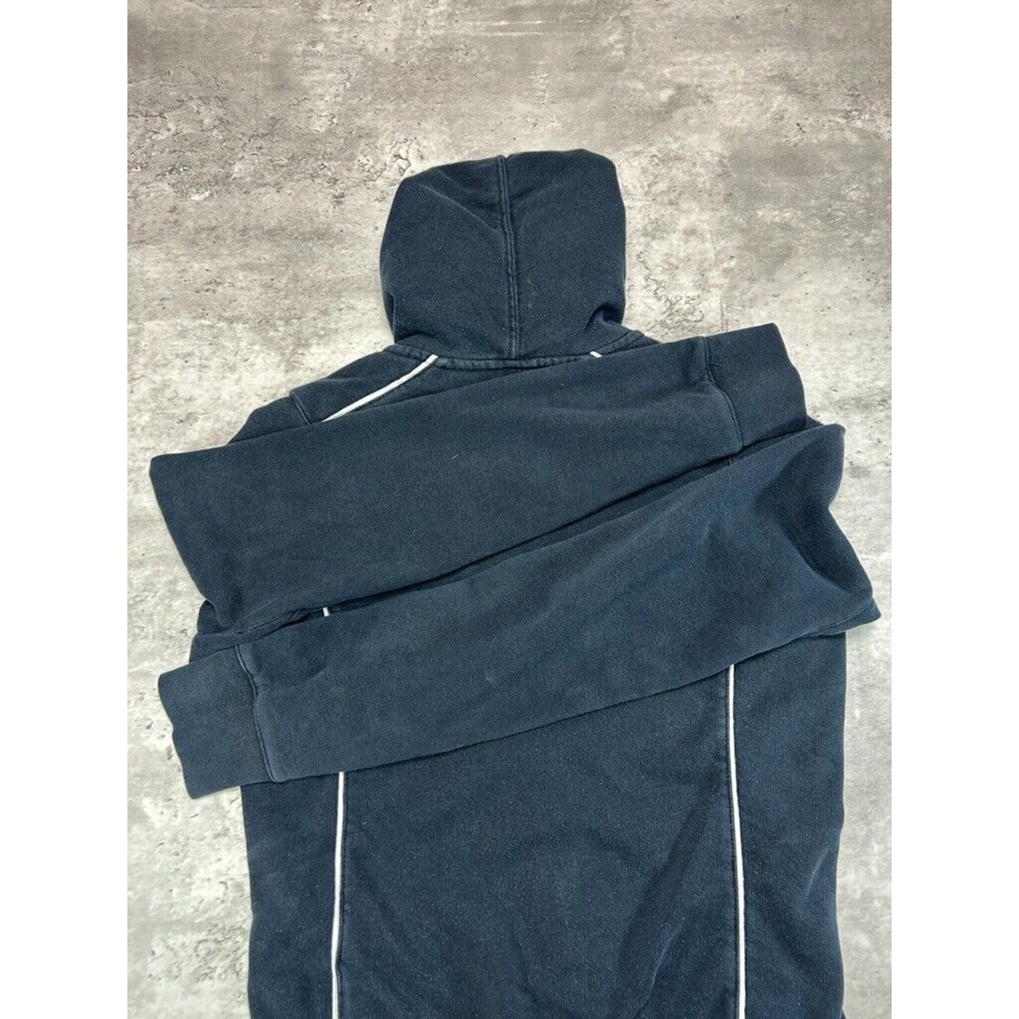 Vintage Womens Nike Embroidered Two Tone Full Zip Hooded Sweatshirt Size Small