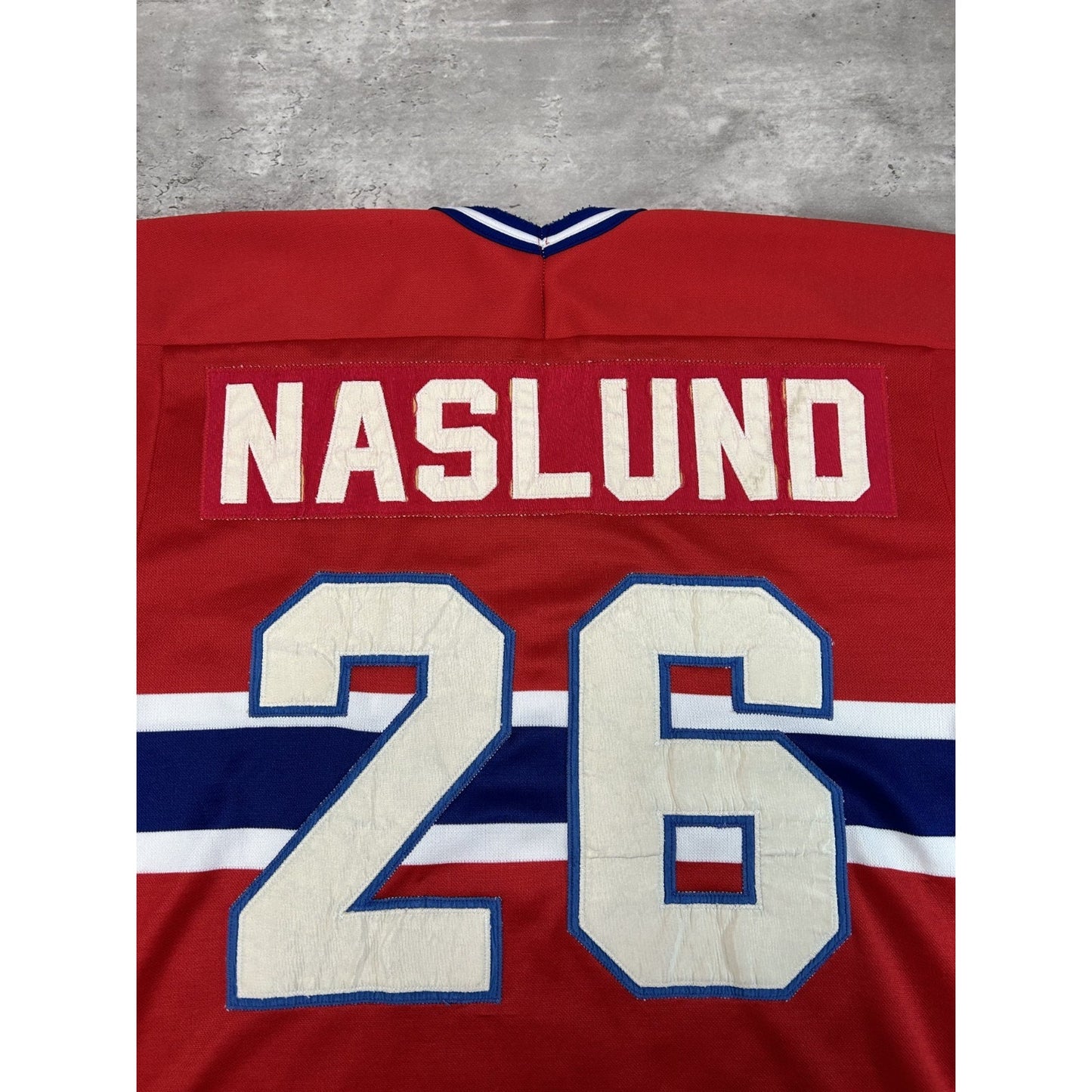 Vintage 90s Mats Naslund #26 Montreal Canadiens NHL CCM Jersey Size Medium
