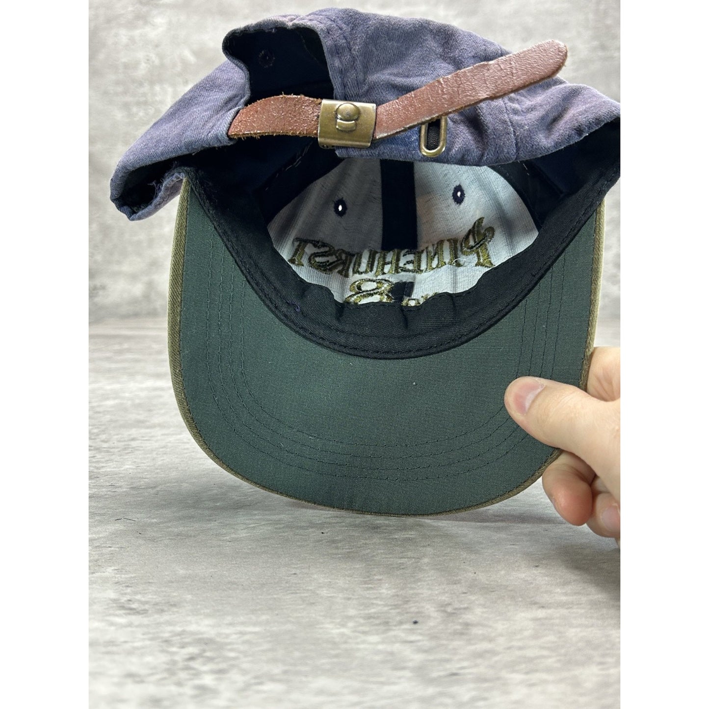 Vintage 90s Pinehurst No. 8 Embroidered Spellout Golf Strapback Hat OSFA