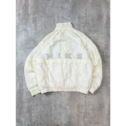 Vintage 90s Nike Embroidered Swoosh Nylon Full Zip Windbreaker Jacket YOUTH S