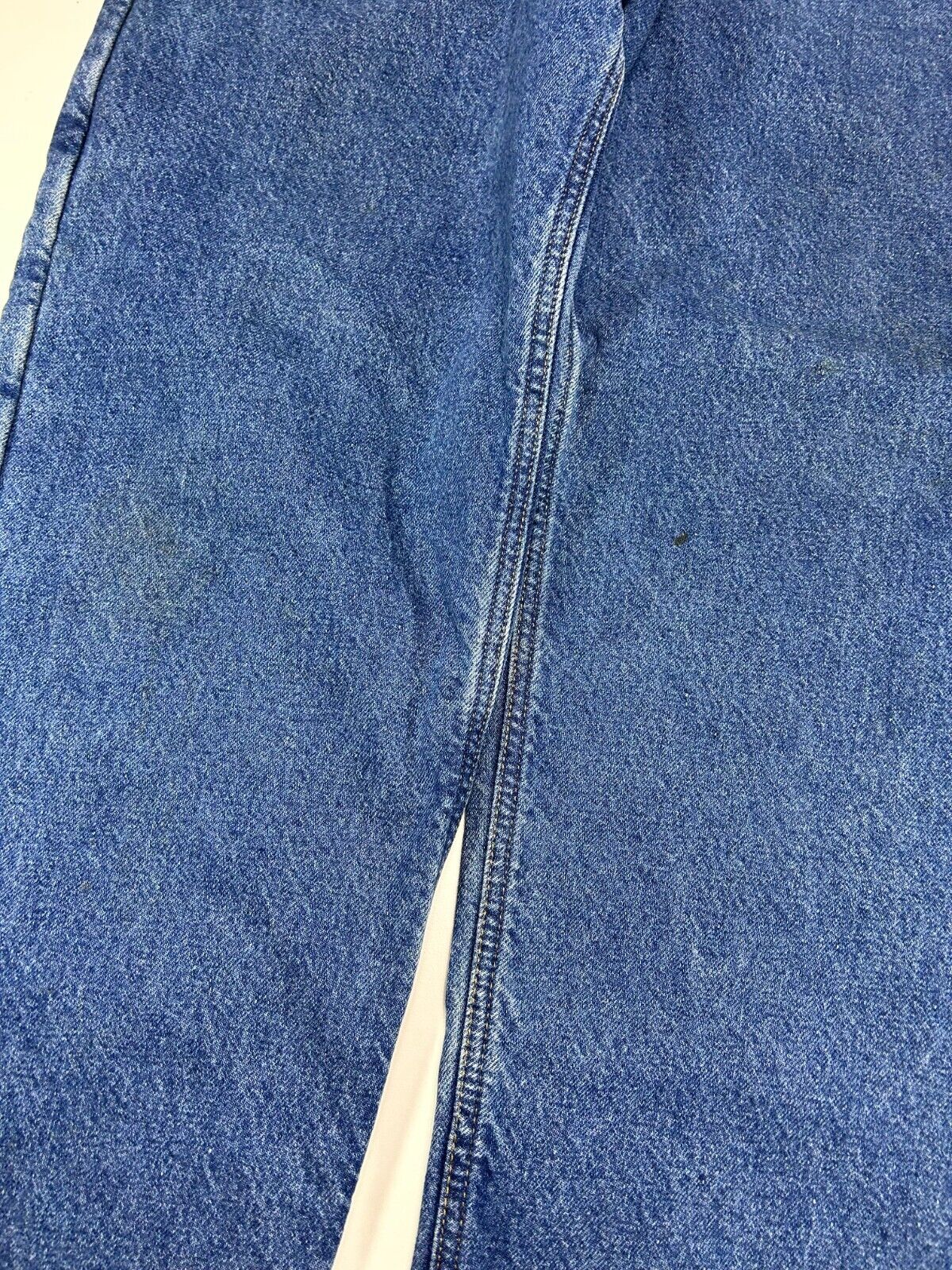 Vintage 90s Carhartt Plaid Lined Dark Wash Denim Workwear Pants Size 38W