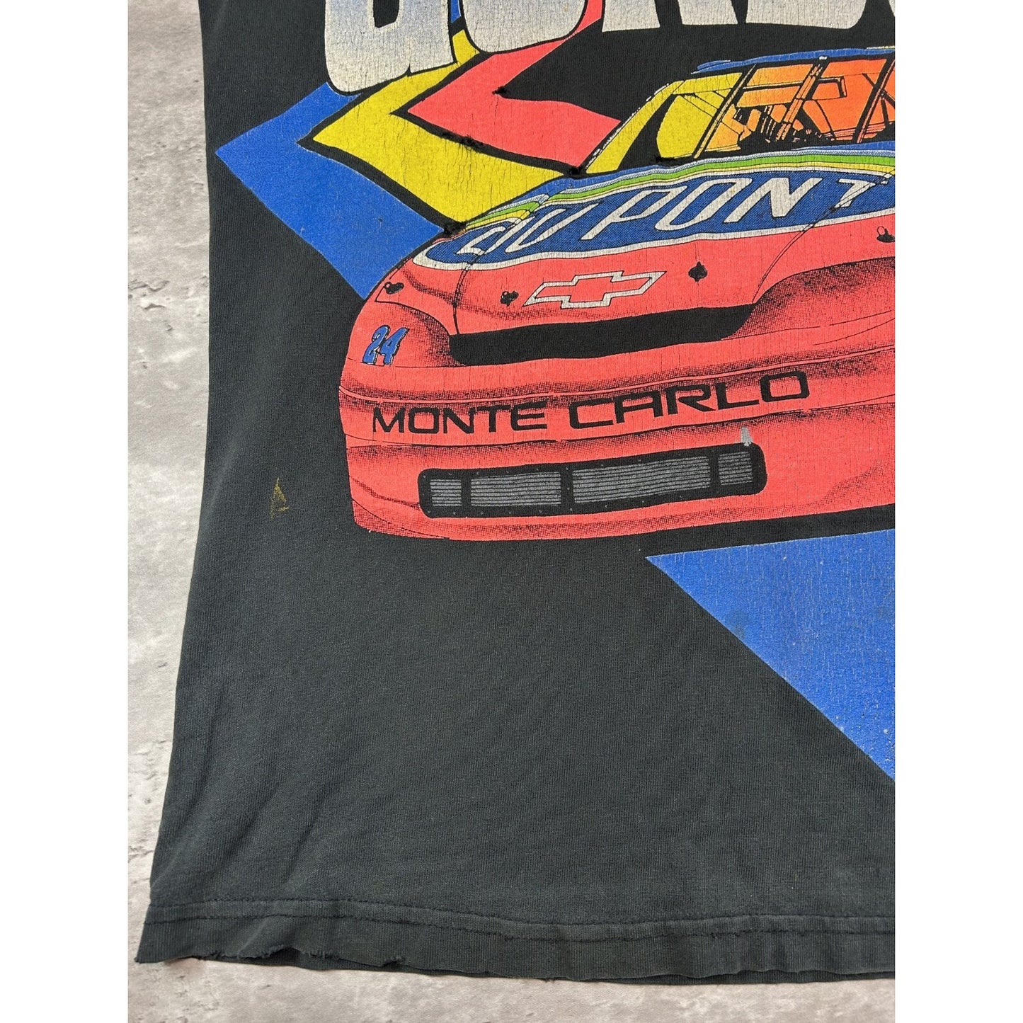 VTG 1995 Jeff Gordon #24 Dupont Racing Nascar All Over Print T-Shirt Size Large