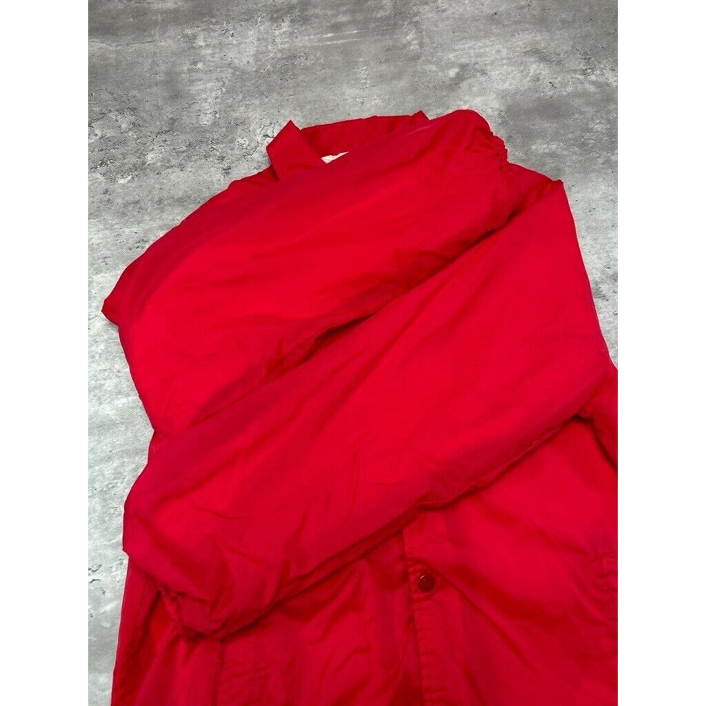 Vintage 80s Ohio State Buckeyes NCAA Nylon Coaches Jacket Size Medium Red
