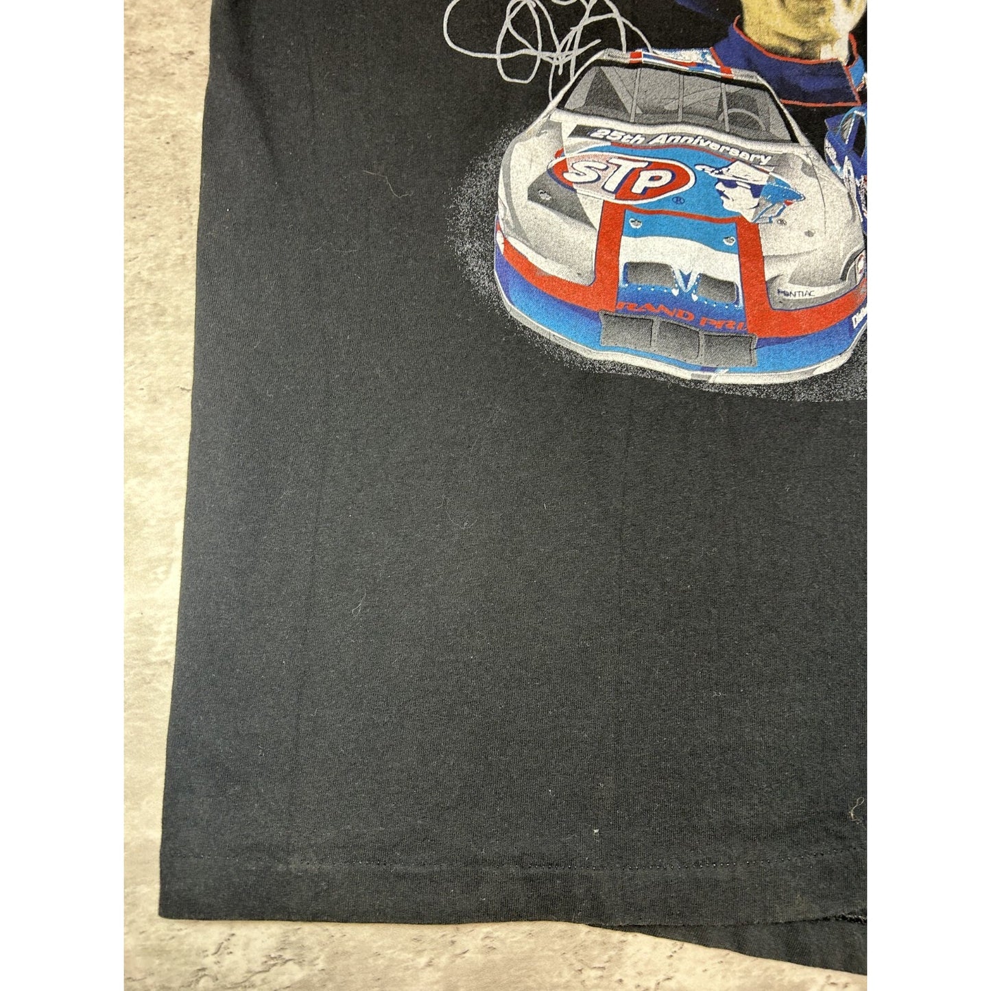 Vintage Richard Petty STP Racing Nascar Graphic T-Shirt Size 2XL Black