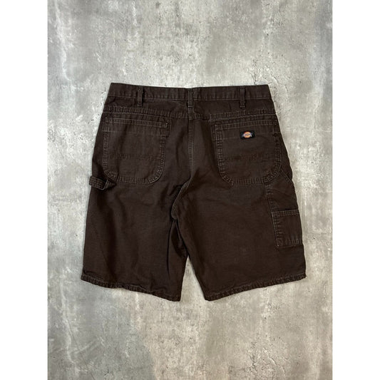Vintage Dickies Canvas Workwear Carpenter Shorts Size 38 Brown