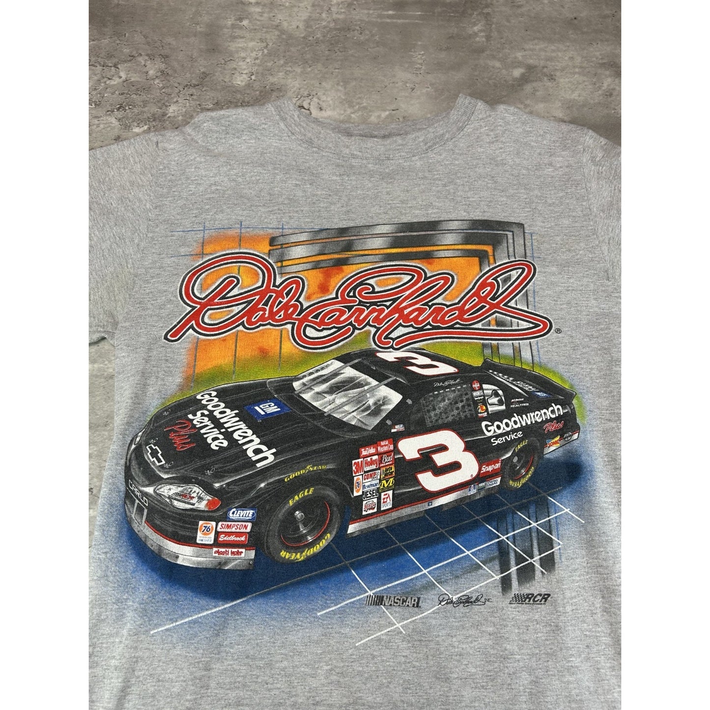 Vintage Dale Earnhardt #3 Nascar Big Graphic Long Sleeve T-Shirt Size Medium