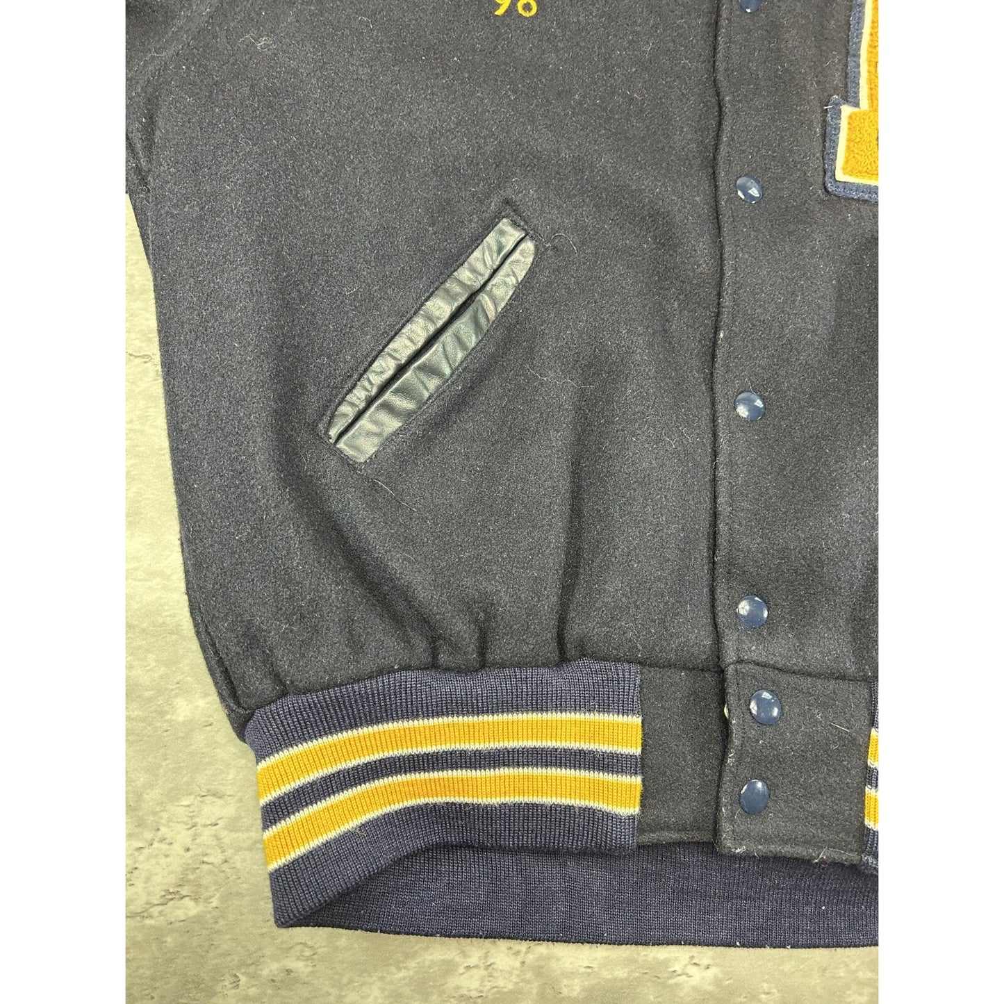 Vintage 90s Franklin Regional Embroidered Collegiate Varsity Jacket Size Medium