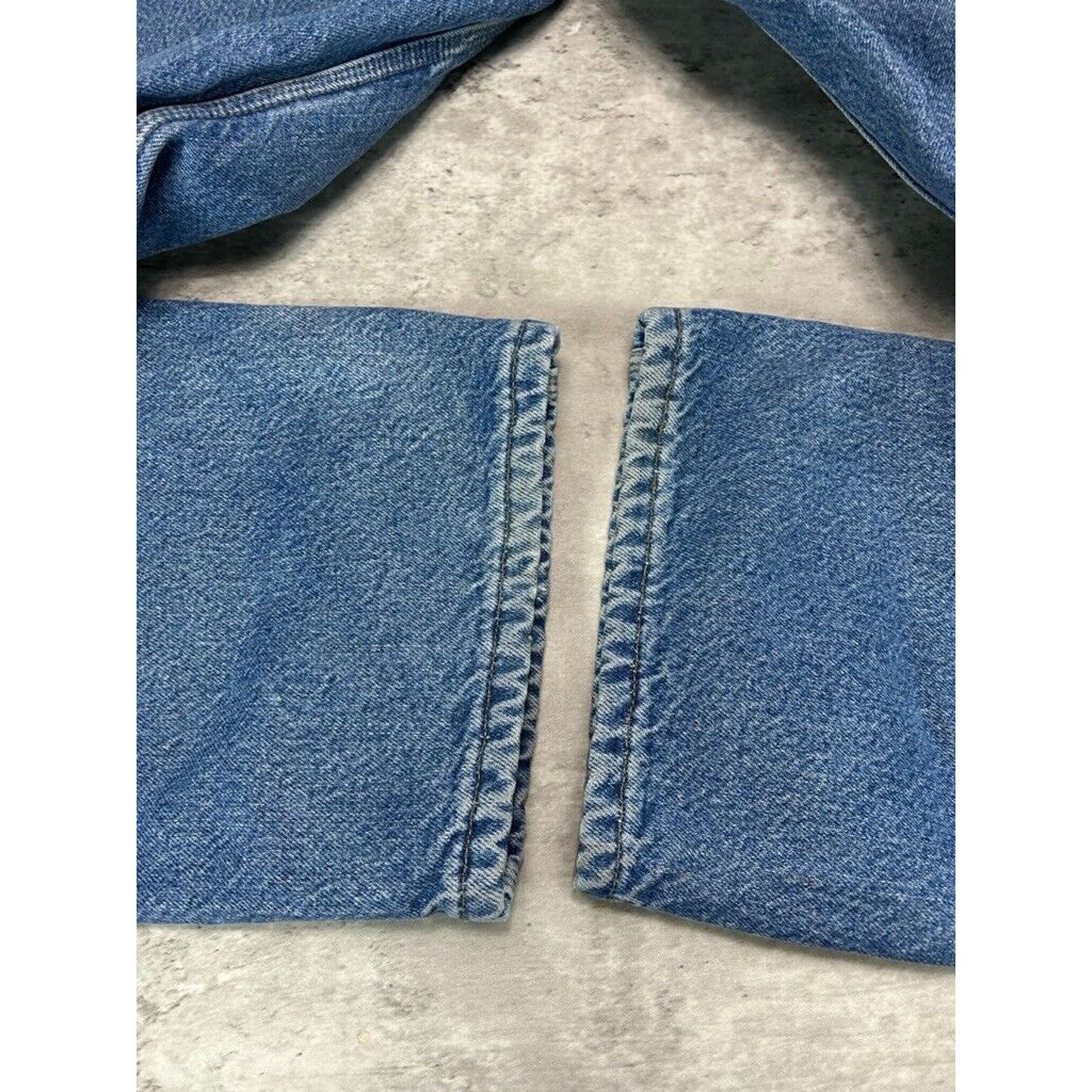 Vintage Carhartt Dungaree Fit Fleece Lined Denim Work Wear Carpenter Pants Size 36