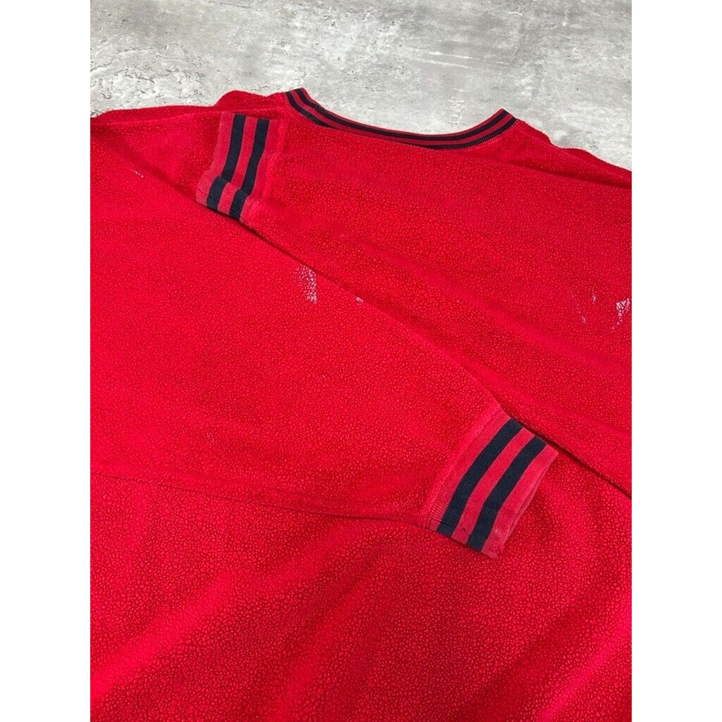 Vintage Chaps Ralph Lauren Embroidered Fleece Crewneck Sweatshirt Size XXL Red