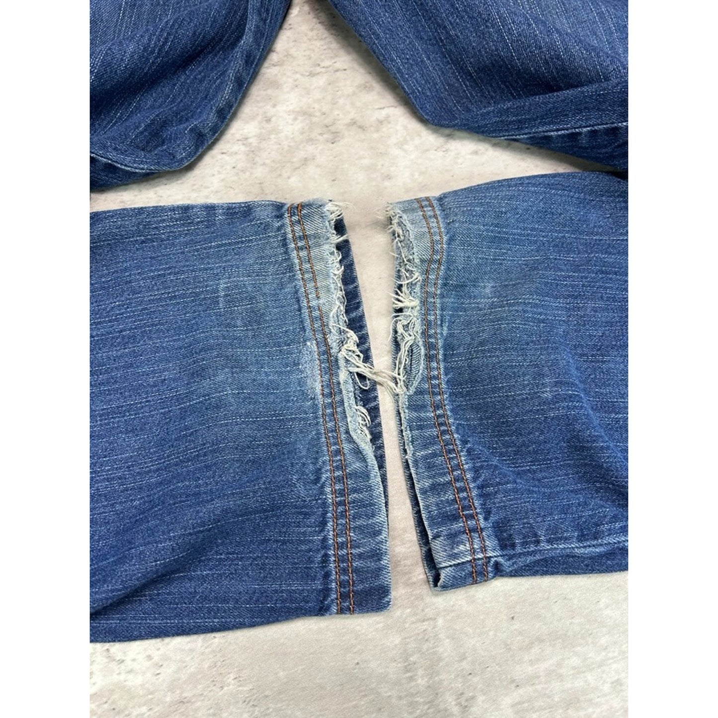 Vintage Womens Y2K Phat Farm Embroidered Dark Wash Denim Pants Size 29 Blue