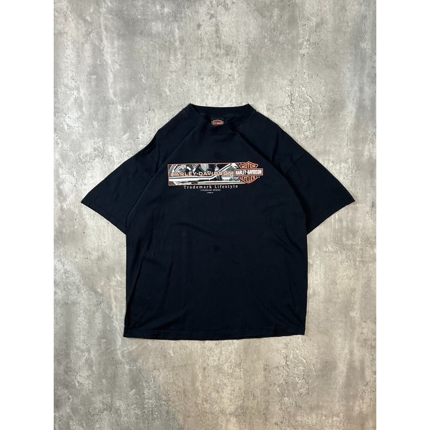 Vintage Harley Davidson Trademark Lifestyle Spellout Graphic T-Shirt Size XL
