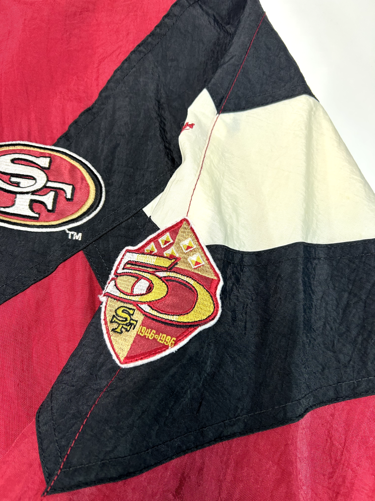 Vintage 1997 San Fransisco 49ers NFL Full Zip Nylon Windbreaker Jacket Size Large