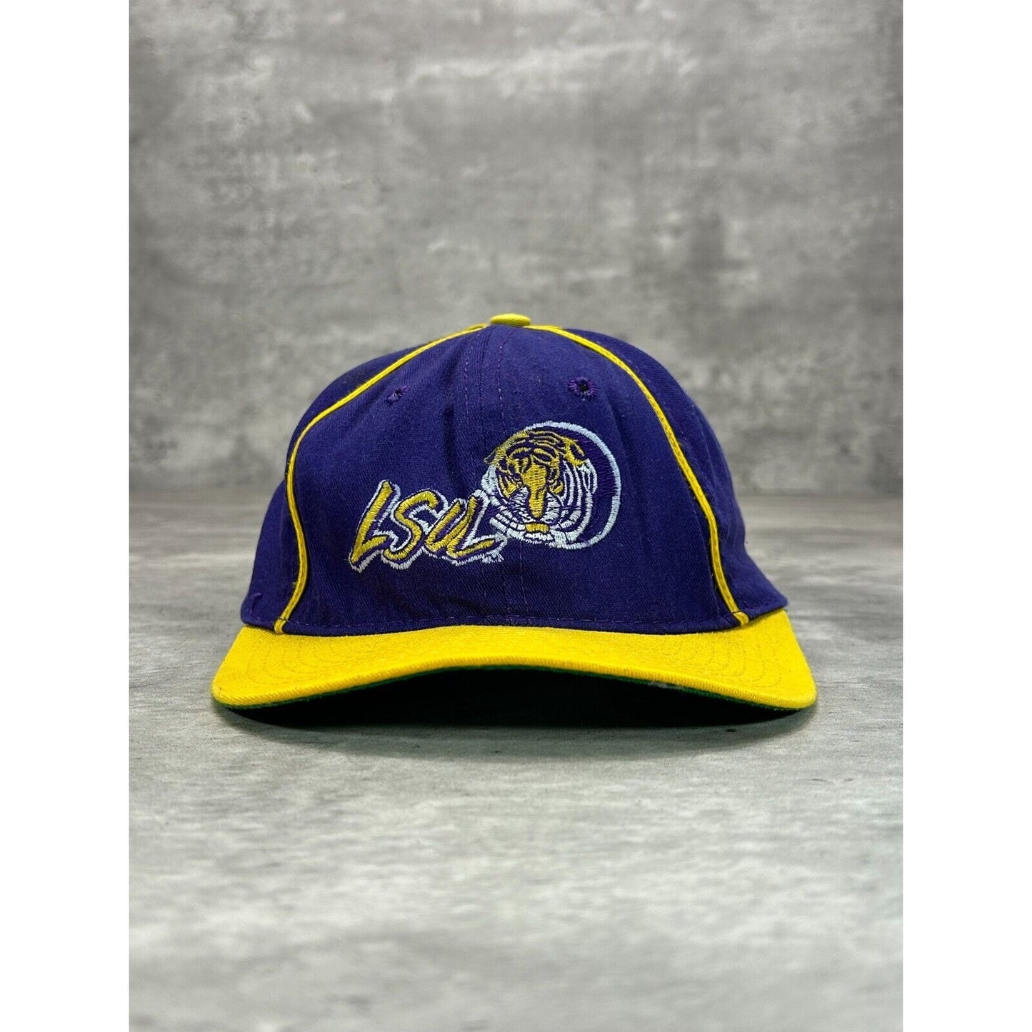 Vintage 90s LSU Tigers NCAA Embroidered Collegiate Snapback Hat YOUTH OSFA