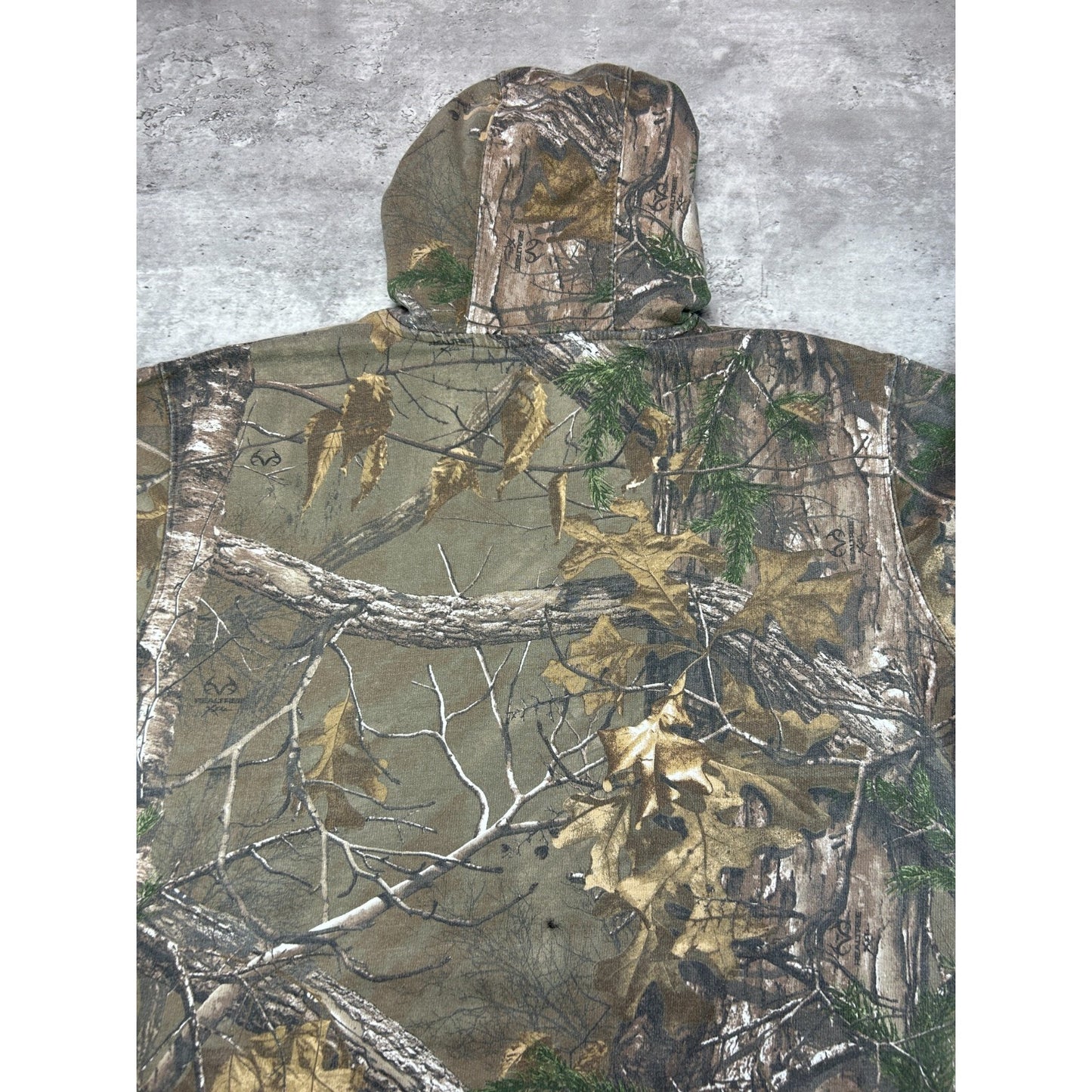 Realtree Xtra Hunting Camo Pullover Hooded Sweatshirt Size XL Brown