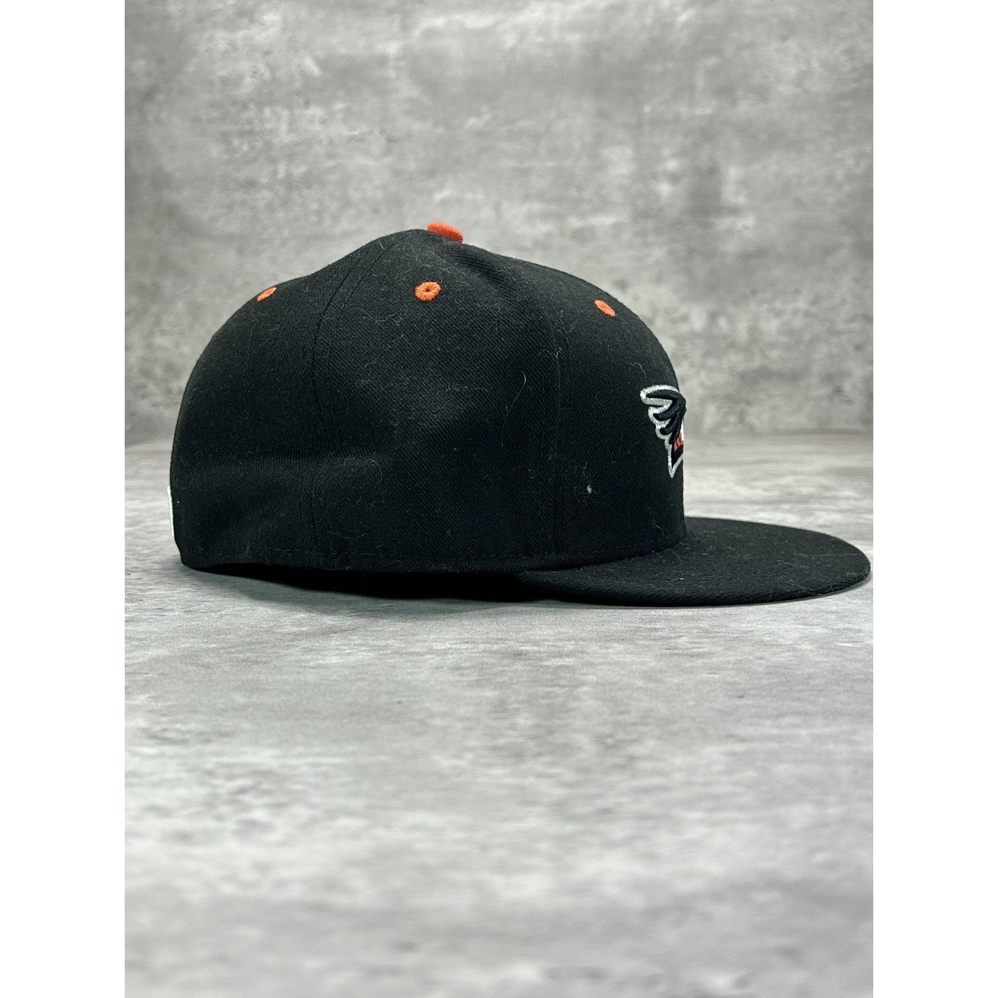 Delmarva Shoe Birds MiLB Embroidered Logo Baseball Fitted Hat 7 1/2 Black