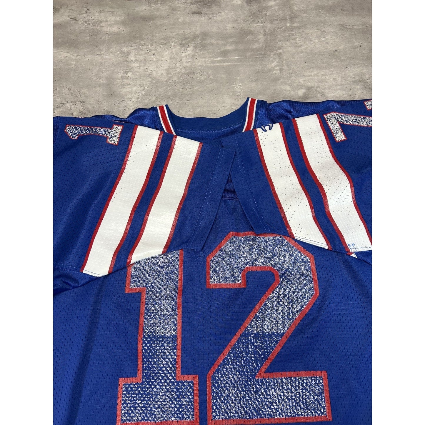 Vintage 90s Jim Kelly #12 Buffalo BIlls NFL Champion Football Jersey Size XL