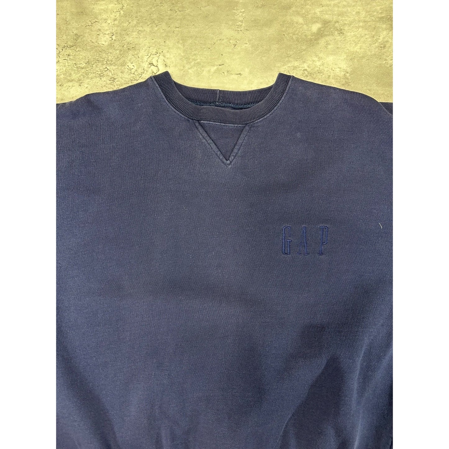 Vintage 90s Gap Tonal Embroidered Spellout Crewneck Sweatshirt Size Large