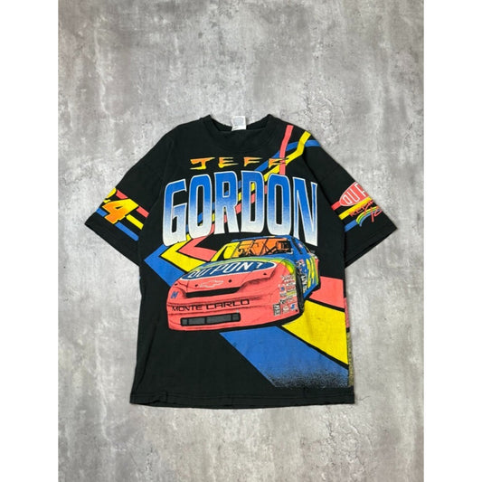VTG 1995 Jeff Gordon #24 Dupont Racing Nascar All Over Print T-Shirt Size Large