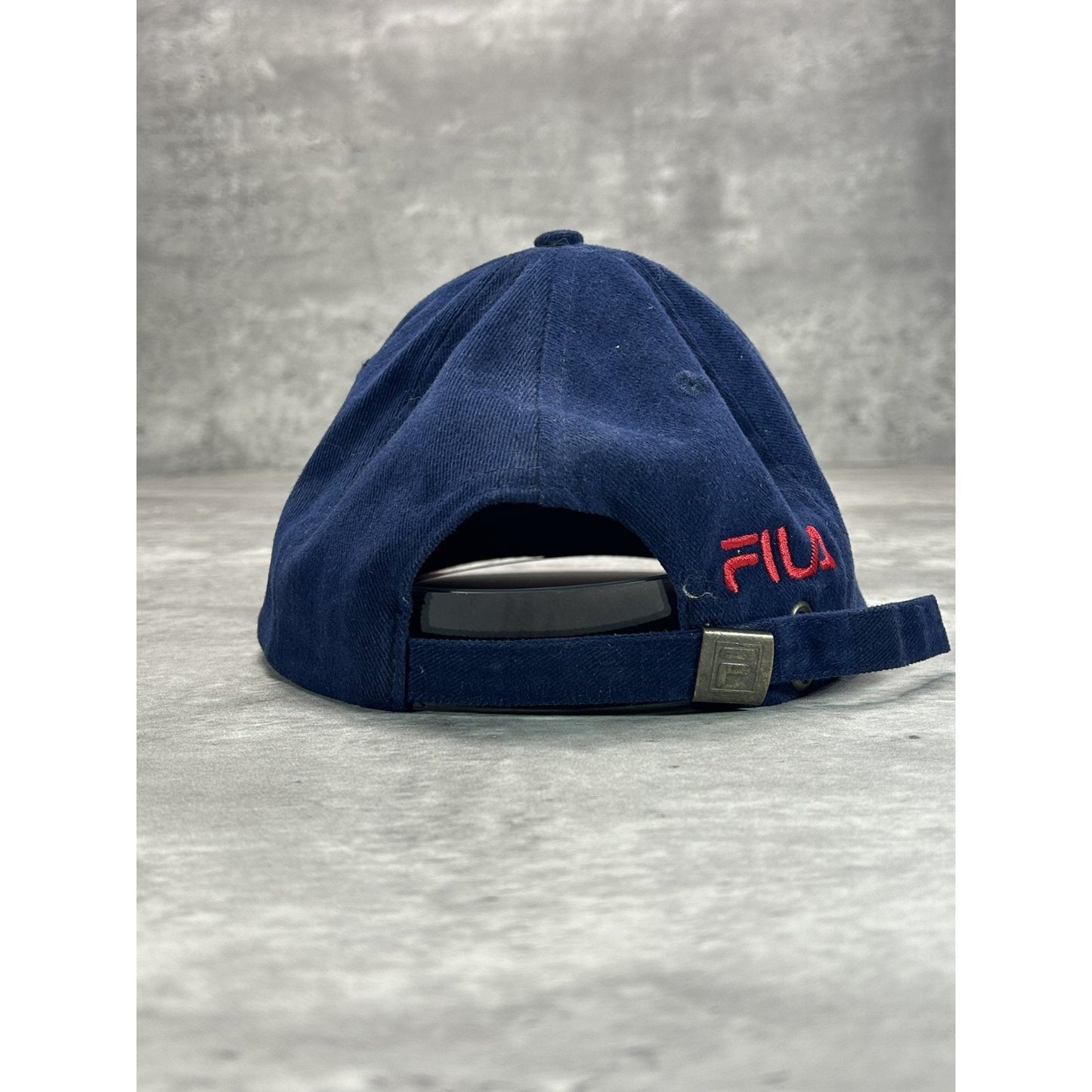 Vintage 90s Fila Embroidered Logo Two Tone Strapback Hat OSFA
