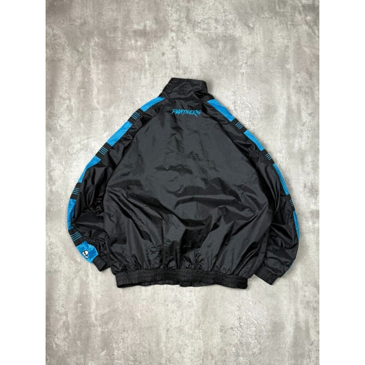 Vintage 90s Carolina Panthers NFL Pro Player Nylon Windbreaker Jacket Size XXL