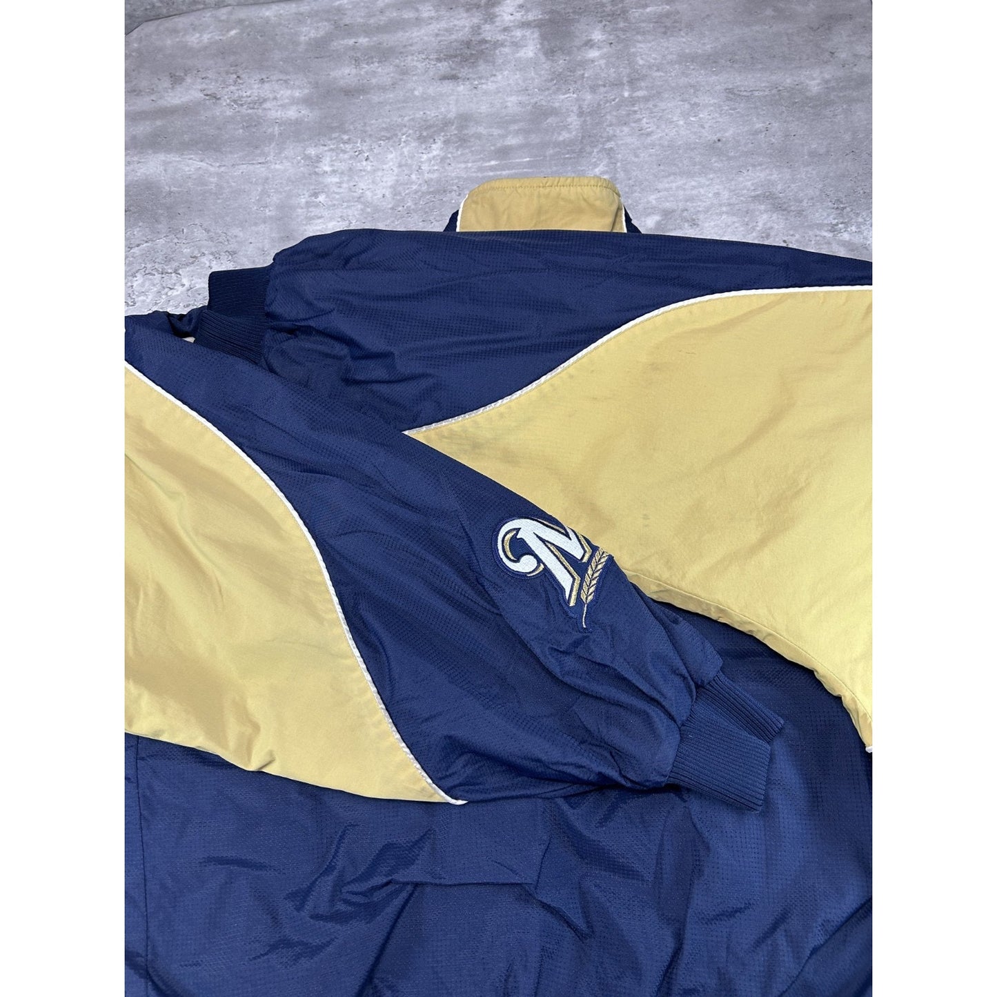 Vintage Milwaukee Brewers MLB Embroidered Logo Full Zip Jacket Size 2XL