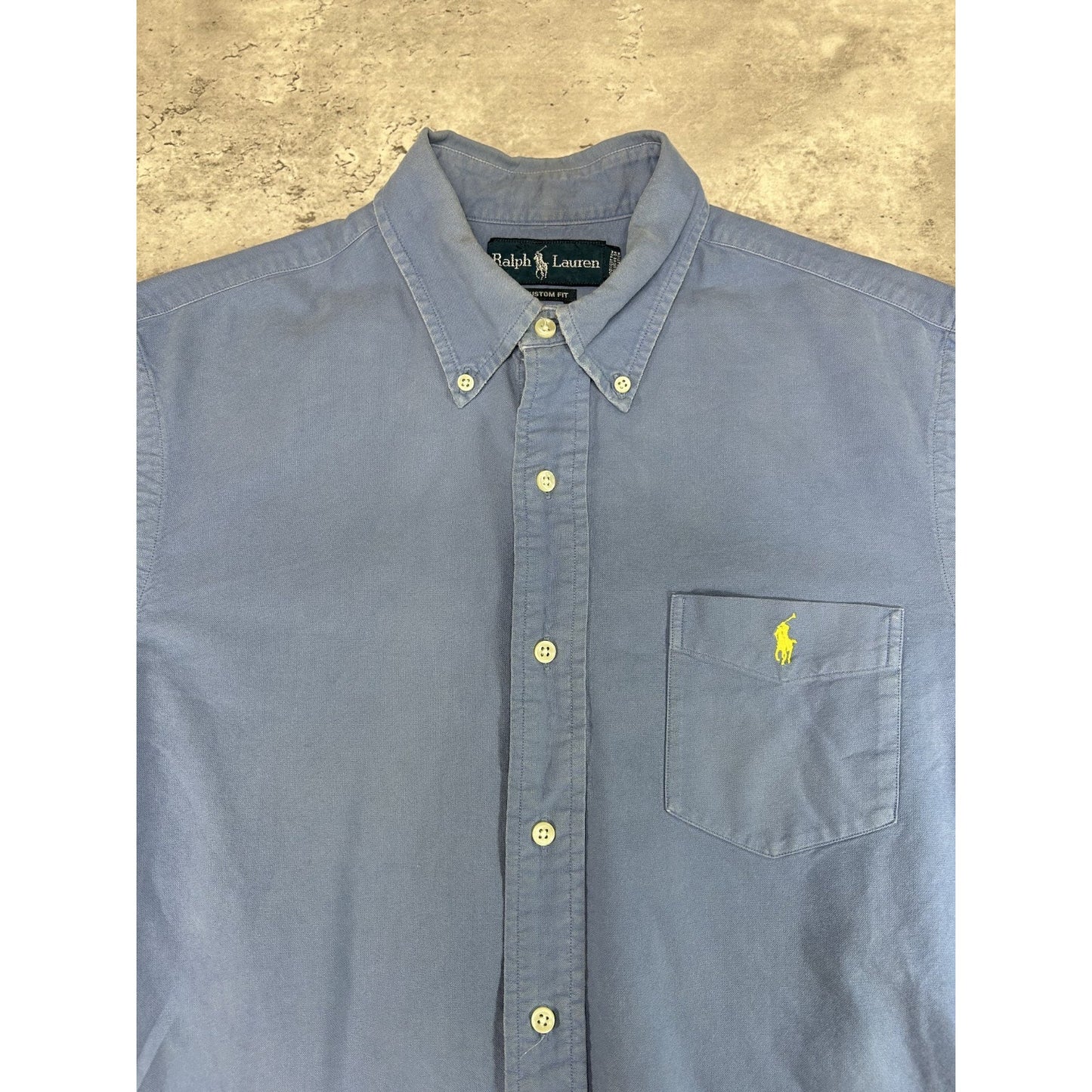 Vintage Polo Ralph Lauren Embroidered Pony Long Sleeve Button Up Shirt Sz Medium