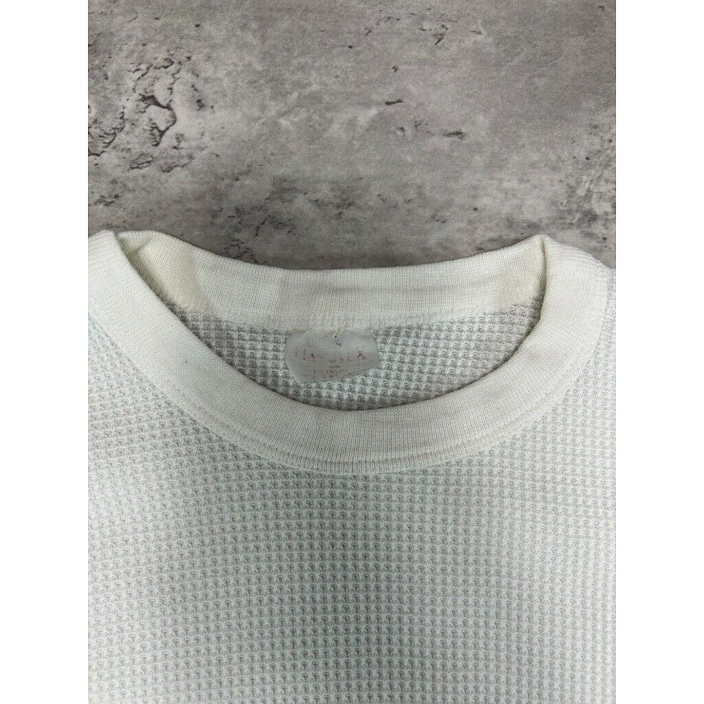 Vintage 1980s Handex Blank Thermal Print Long Sleeve T-Shirt Size Medium