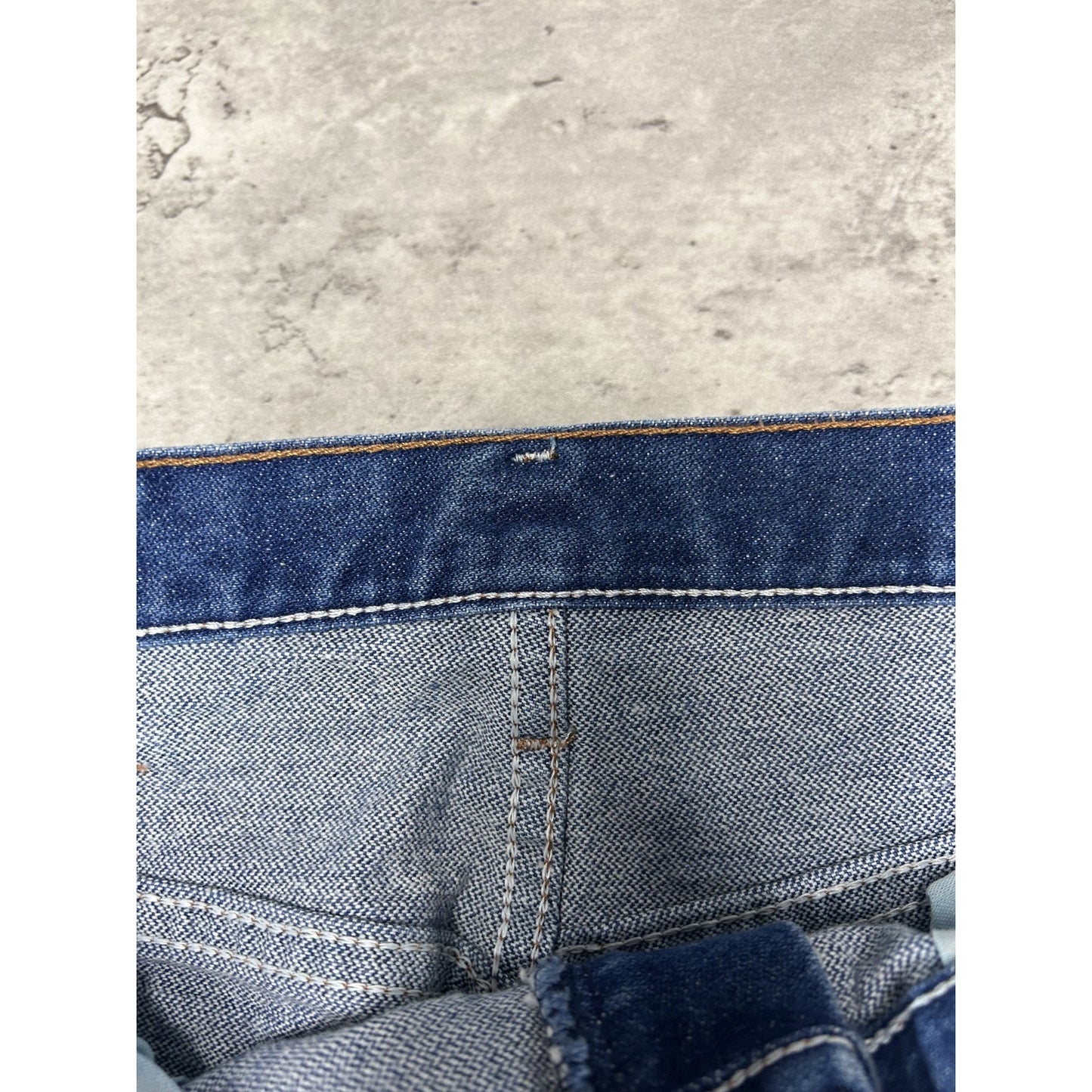 Vintage 90s Wrangler Leather Patch Dark Wash Denim Pants Size 29 Blue