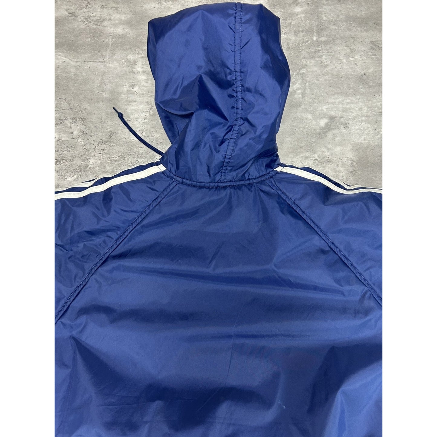 Vintage 90s Adidas Embroidered Logo Nylon Reversible Hooded Jacket Size Medium