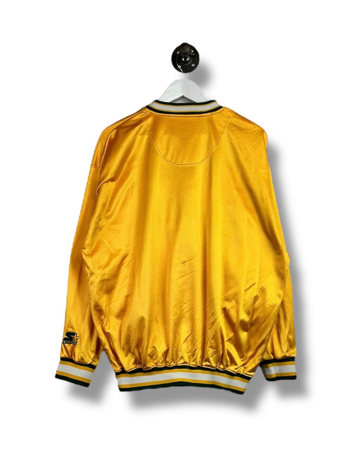 Vintage 90s Green Bay Packers NFL Embroidered Spell Out Starter Jacket Size Large