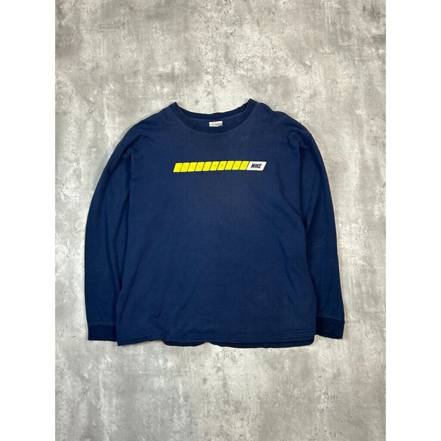 Vintage Y2K Nike Just Do It Graphic Spell Out Long Sleeve T-Shirt Size XL Blue