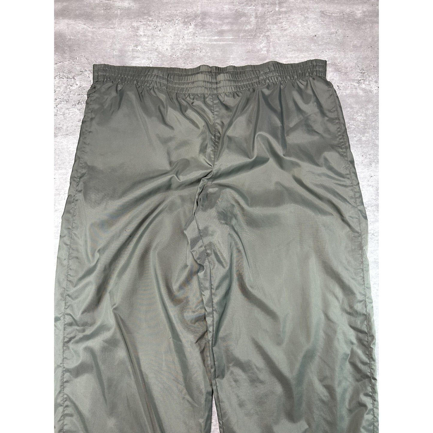 Vintage Y2K Nike Embroidered Spellout Earth Tone Nylon Track Pants Size Medium