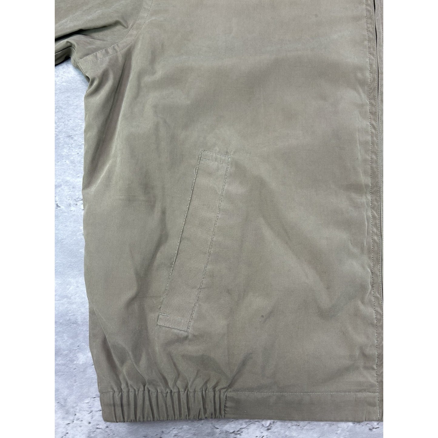 Vintage 90s Nautica Embroidered Full Zip Harrington Jacket Size XL Beige