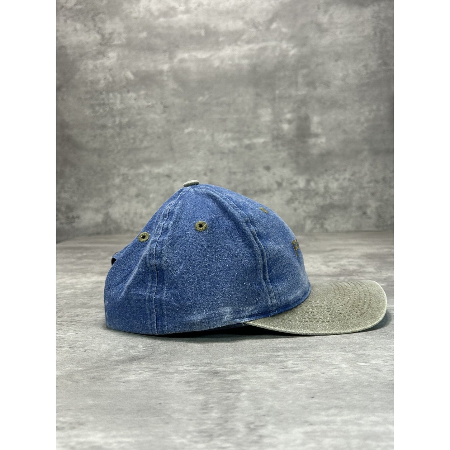 Vintage Pepsi Embroidered Spellout Two Tone Denim Snapback Hat OSFA