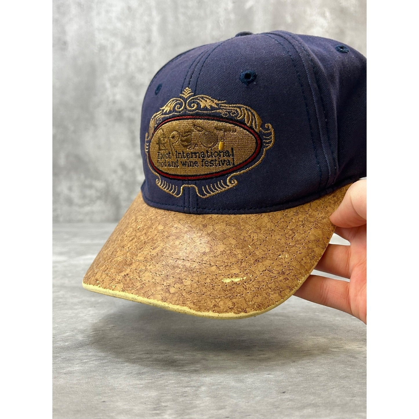 VTG 90s Epcot Food And Wine Festival Embroidered Destination Strapback Hat OSFA