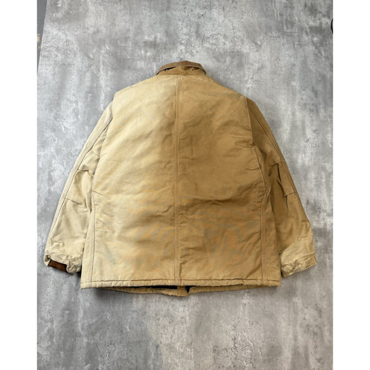 Vintage Carhartt Insulated Canvas Workwear Arctic Jacket Size 2XL Beige
