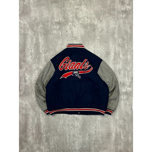 Vintage 90s New York Giants NFL Embroidered Football Varsity Jacket Size XL