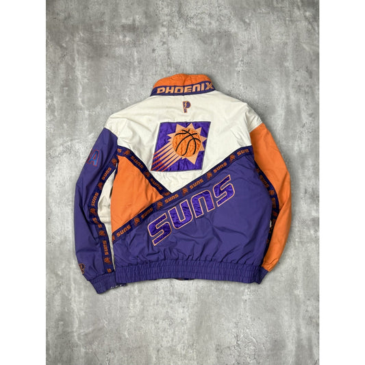 Vintage 90s Phoenix Suns NBA Embroidered Full Zip Nylon Jacket Size Large