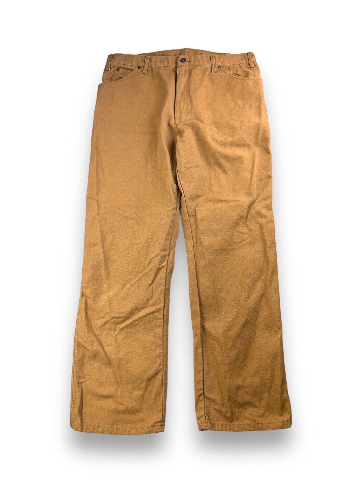 Vintage Dickies Canvas Workwear Style Carpenter Pants Size 38W Beige