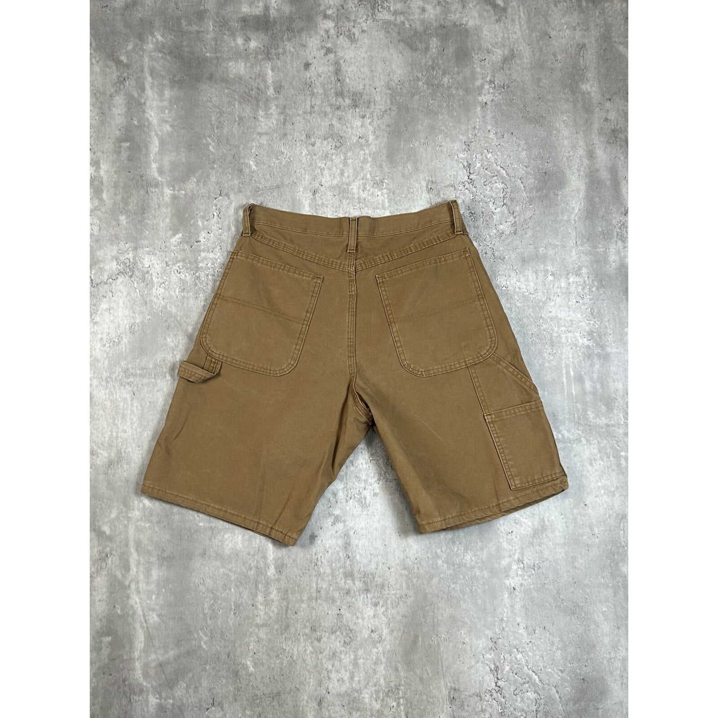 Vintage Rustler Canvas Workwear Carpenter Shorts Size 31 Beige