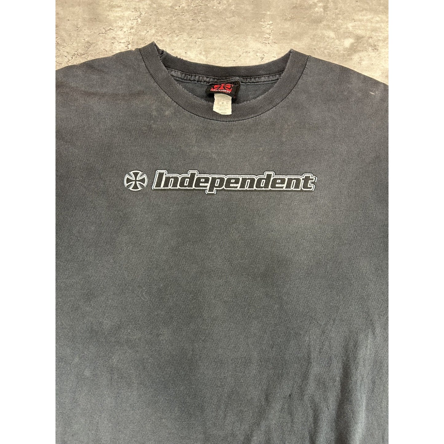 Vintage Y2K Independent Truck Co. Graphic Spellout Skateboard T-Shirt Size XL