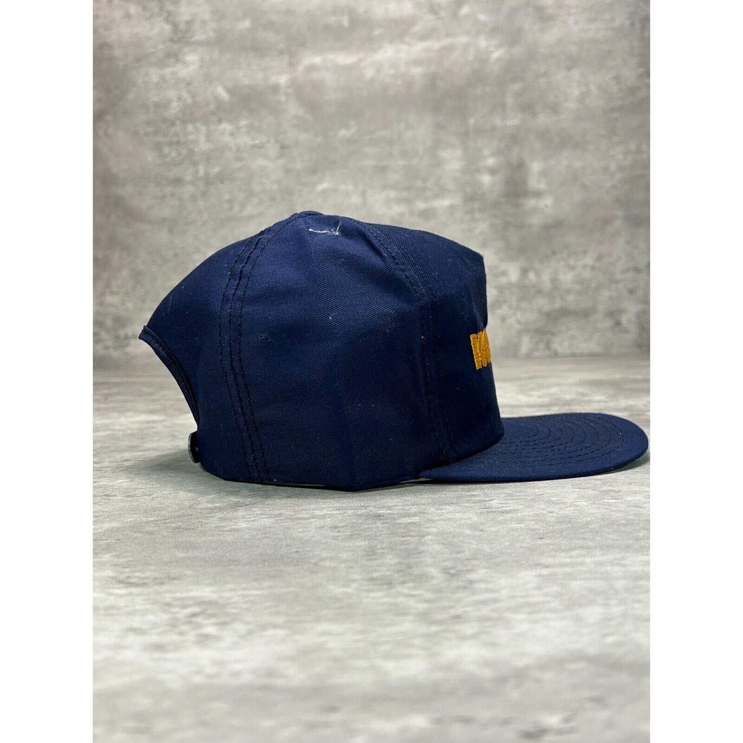 Vintage 90s Komatsu Embroidered Logo Snapback Hat OSFA Blue