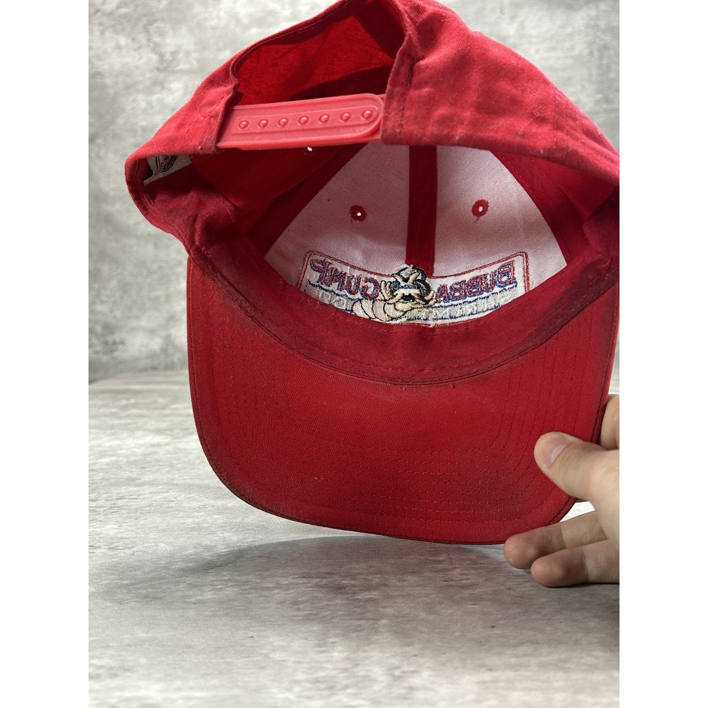 Vintage Bubba Gump Shrimp Embroidered Spellout Logo Snapback Hat OSFA