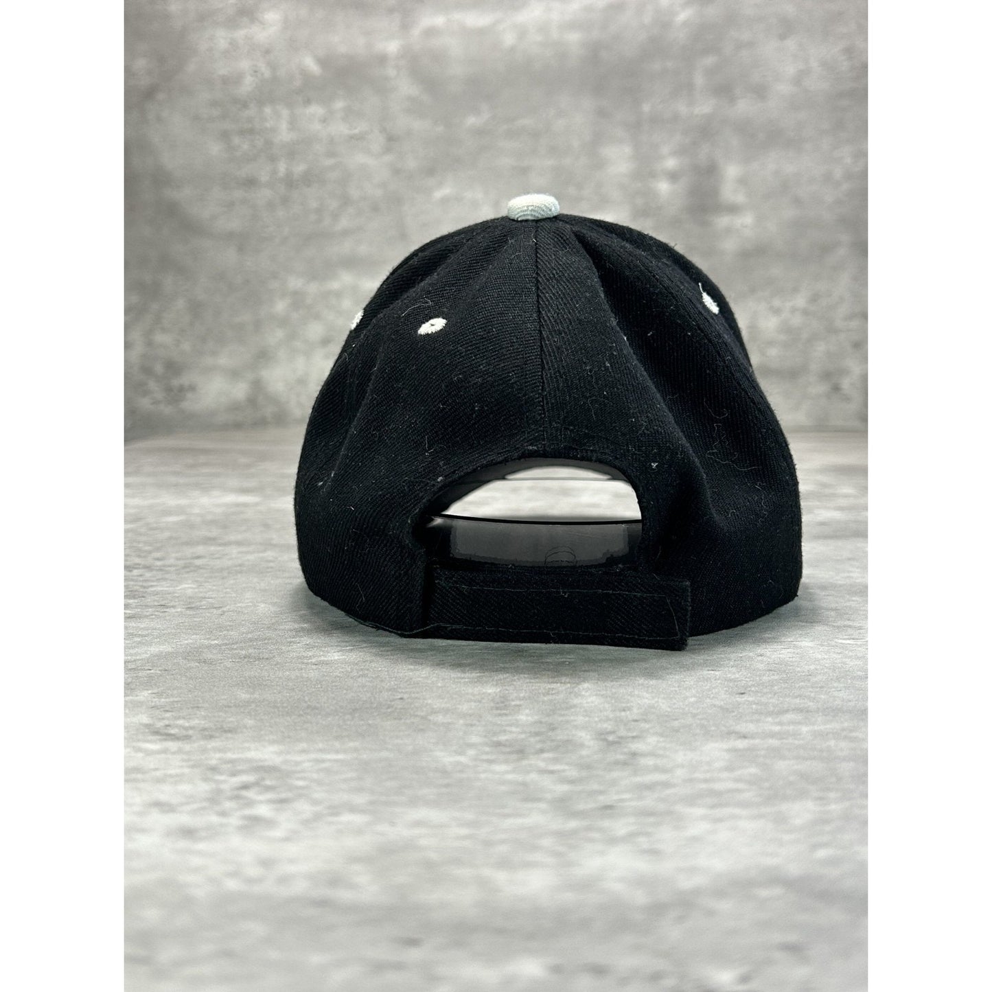 Vintage Y2K Fubu Embroidered Spellout Two Tone Strapback Hat OSFA Black/White