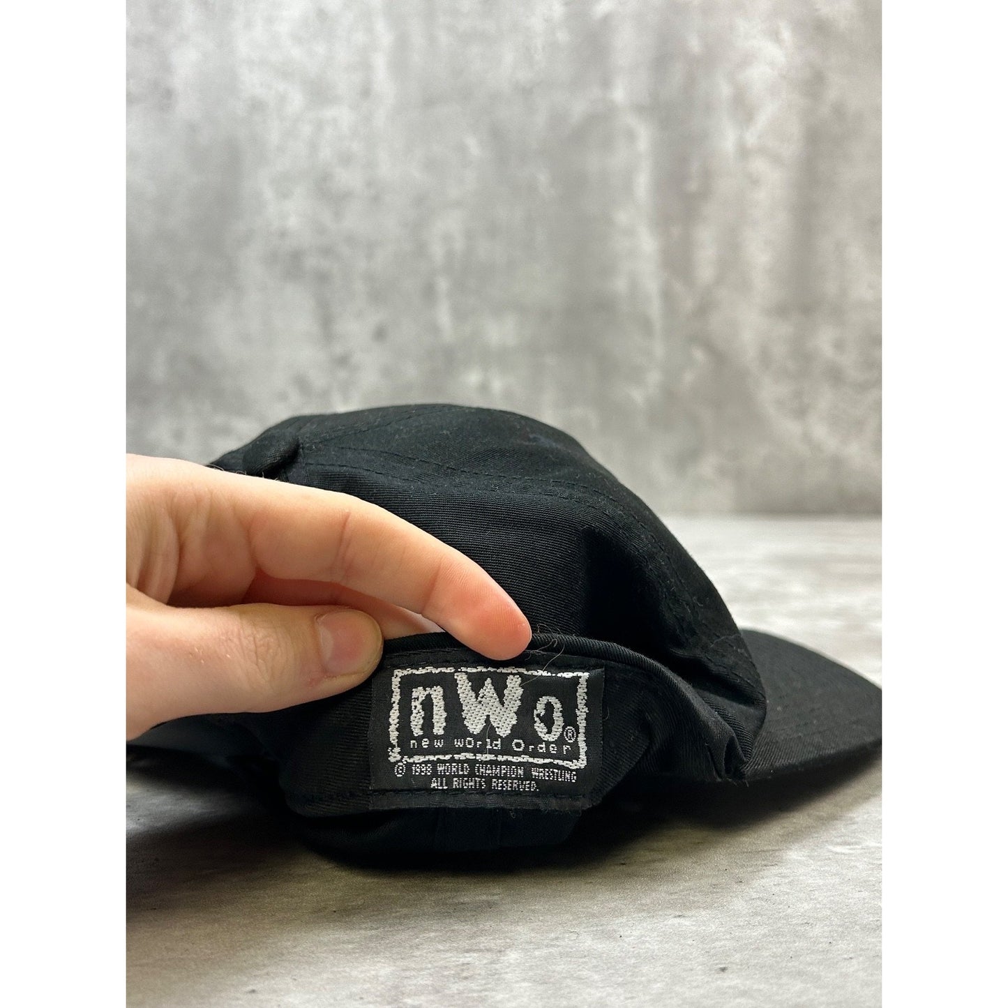 Vintage 1998 NWO New World Order Embroidered Wrestling Snapback Hat OSFA