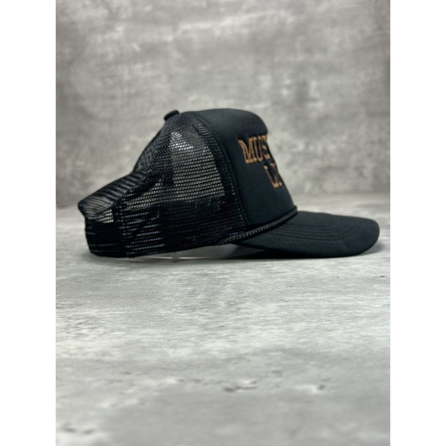 Vintage 90s Mustache Lover Embroidered Spellout Trucker Snapback Hat OSFA