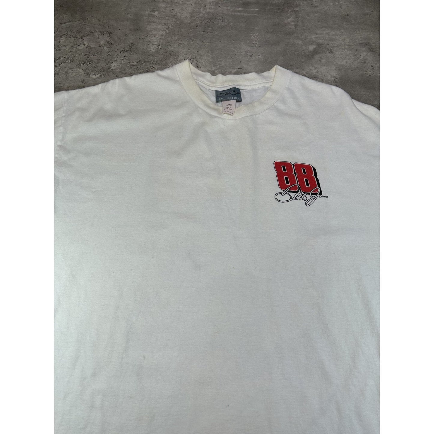 Dale Earnhardt Jr #88 Nascar Portrait Graphic Race T-Shirt Size XXL White