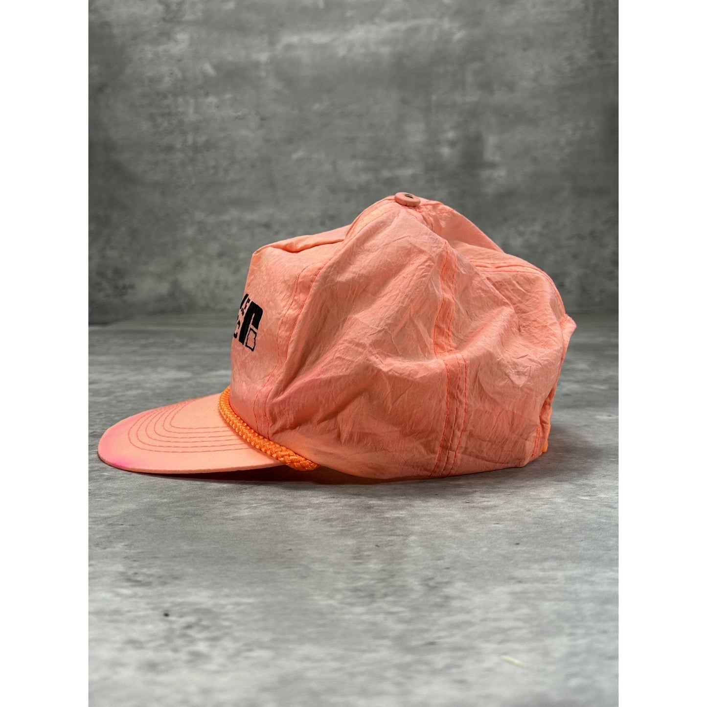 Vintage Reliance Electrical Graphic Spellout Snapback Hat OSFA Neon Orange