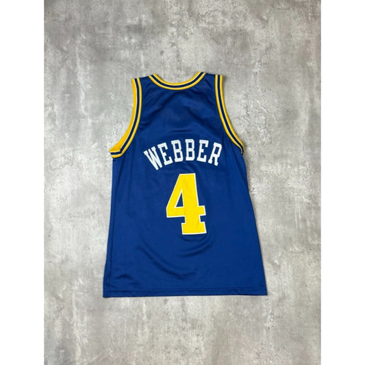 Vintage 90s Chris Webber #4 Golden State Warriors NBA Champion Jersey Size Med