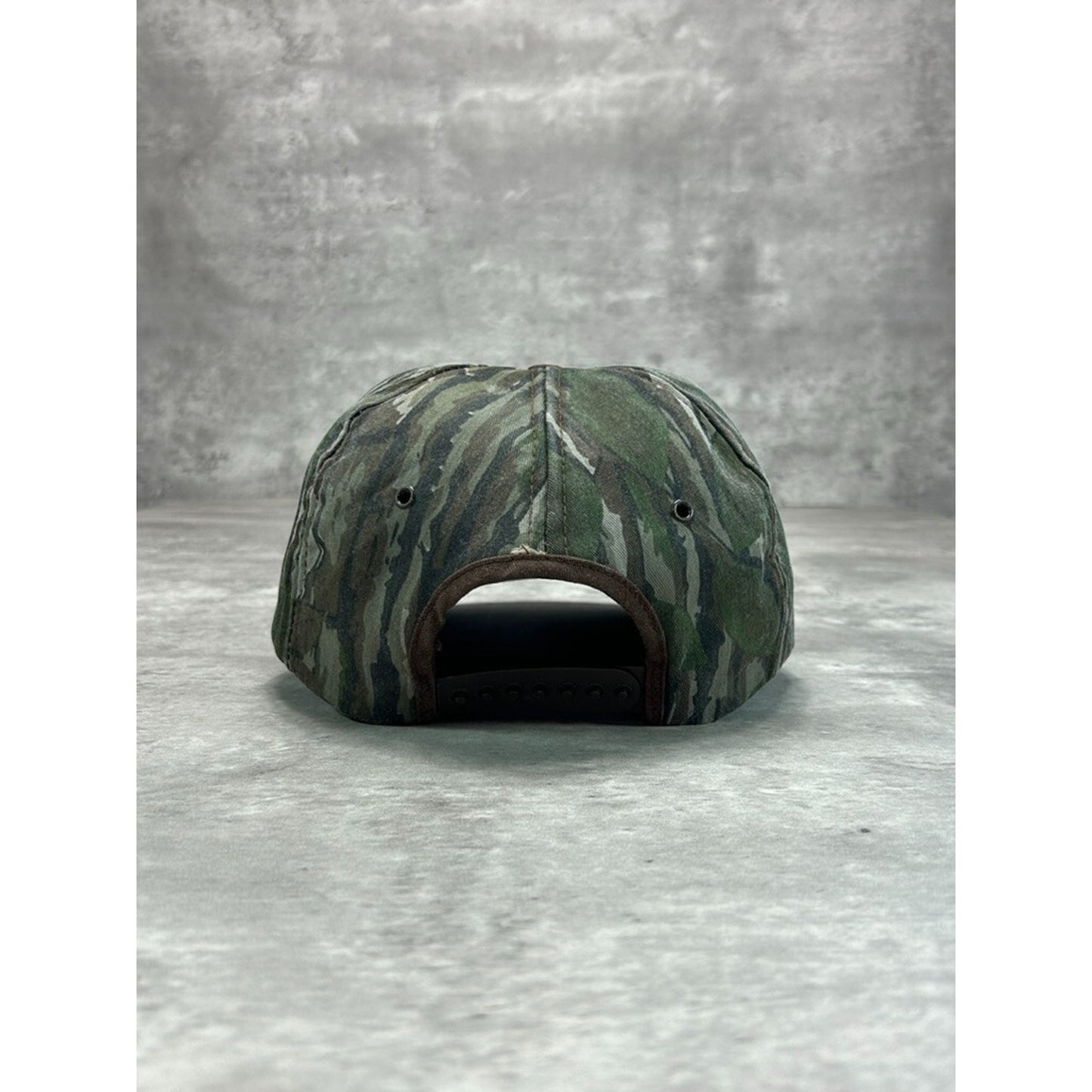 Vintage 80s/90s Drummond American Embroidered Camo Snapback Hat OSFA